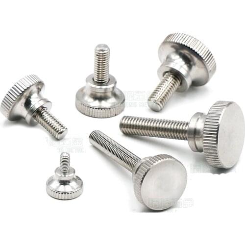 10-5pcs DIN464 GB834 M2 M2.5 M3 M4 Stainless Steel Knurling Head Knurled Thumb Screw Hand Tighten Curtain Wall Lock Screws
