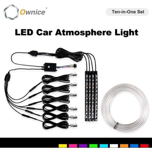 Car interior atmosphere lights RGB LED Strip with app control Only for Ownice K7 Series Car radio Muiltmedia player