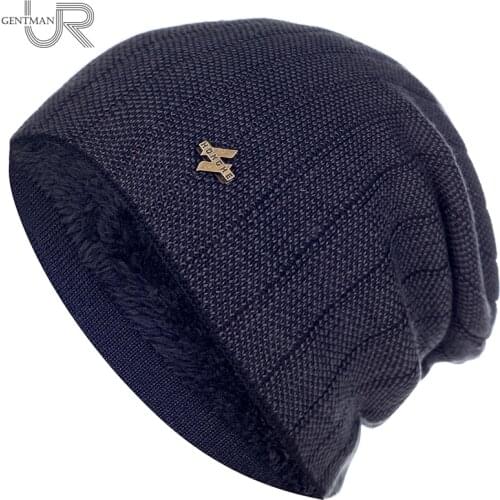 New Unisex Warm Winter Hat Vertical Stripe Style Ski Beanie Fashion Winter Hats For Men Women With Fur Lined Knitted Hat