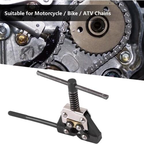 Motorcycle Chain Breaker Chain Removal Breaker Drive Splitter Cutter Link Repair Tool for Motorcycle Bike ATV Chains Alloy Steel