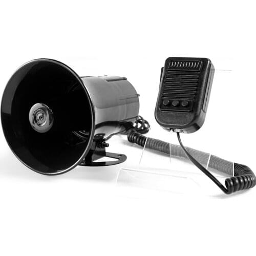 YHAAVALE Car Police Siren Speaker Fire Horn Warning Alarm 100W 12V 3 Sound Emergency Electronic PA System with MIC & Loudspeaker