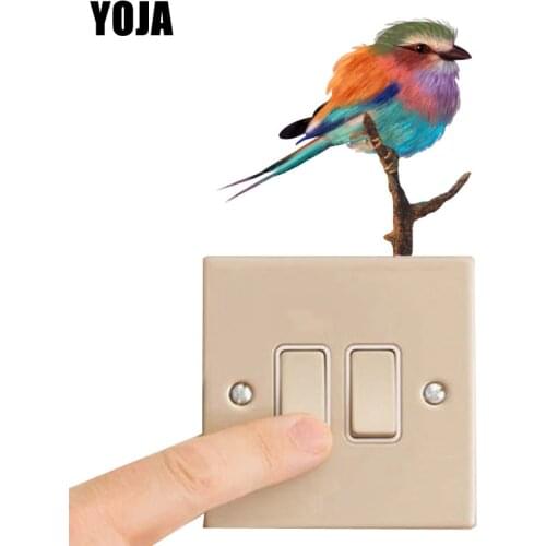 YOJA Lovely Coloured Pearl Bird Nice-quality PVC Kids Room Badroom Decor Wall Sticker Colored Switch 8SS1241