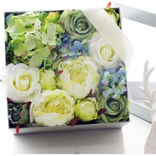 2PCS 20cm 54Petals Artificial Hydrangea Flower Head DIY Wedding Flower Wall Photography Props Birthday Party Decor Fake Flowers