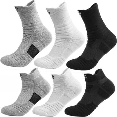 3 Pairs Mens Running Sports Breathable Socks Deodoran Sweat-absorbent Athletic Long Short Style Sweat Deodorant Sox Men Socks