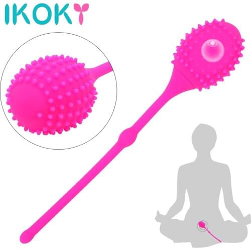 IKOKY Silicone Vaginal Balls Trainer Vaginal Tightening Vaginal Geisha Ball Kegel Ball Sex Toys For Women Waterproof