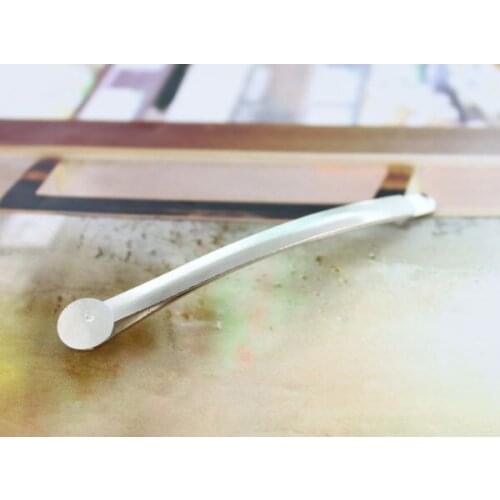 40PCS Silver Color Tone Metal 8mm Cabochon Setting Hair Clips #23368