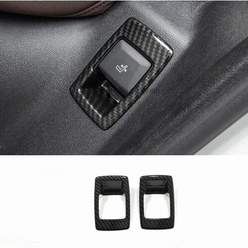 ABS Carbon fiber For BMW X3 G01 2018 2019 Car Rear Seat adjustment Switch Decoration Cover Trim Car Styling accessories 2pcs