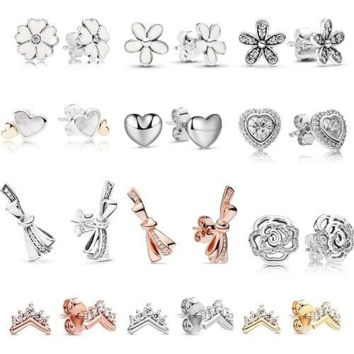 Shining Cartoon-Shaped Zircon Stud Earrings Simple Temperament Animal Style Fine Earrings for Woman Girls Christmas Gift