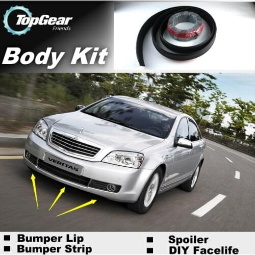 For Daewoo Veritas Bumper Lip Lips / Top Gear Shop Spoiler For Car Tuning / TOPGEAR Body Kit + Strip
