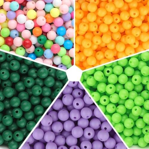 6/8/10mm Imitation Pearls Acrylic Round Pearl Spacer Loose Beads For Jewelry Making DIY Necklace Bracelet Earrings Accessories