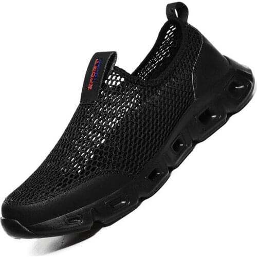 Big Size Summer Slip on Man Sneakers Men Running Shoes Sneakers Male Sports Shoes Sport Men Black Male Tennis Original GME-1531