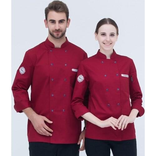 Cooks Kitchen Jacket Adult High Quality Chef Uniforms Uk Clothing Female Restaurant Chefs Apparel Ladies Chefwear B-6522