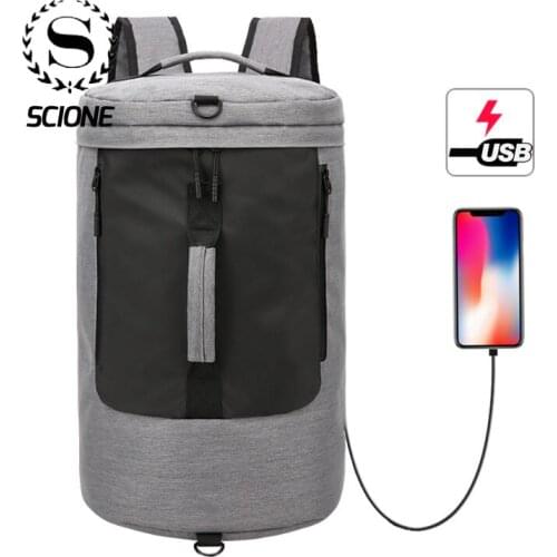 35L Large Capacity Multi-function Waterproof Cylinder Travel Bag For Men Women Unisex Business Traveler Luggage Duffle Bags