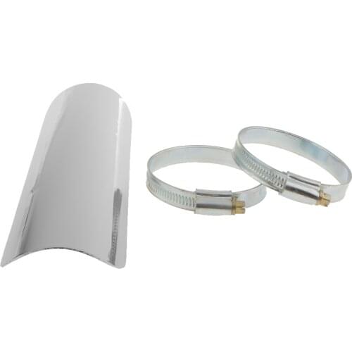 Fashion Plating chrome Exhaust Muffler Tube Heat Shield Rear Cover For Harley White