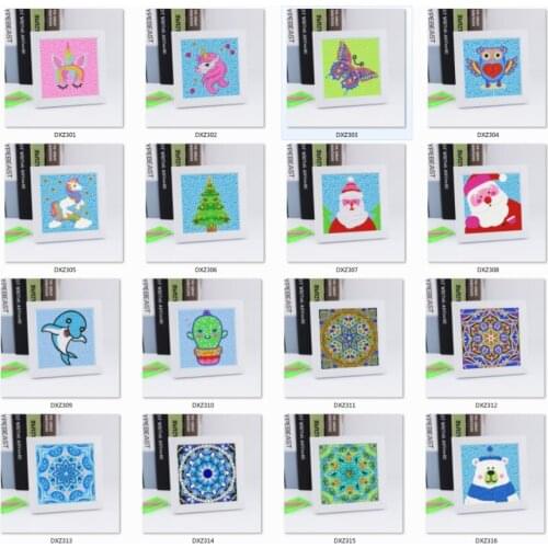 Cartoon Full Drill Diamond painting set Picture For Kids 5D Diamond Painting Kit With Frame kids arts kinderen toys gifts