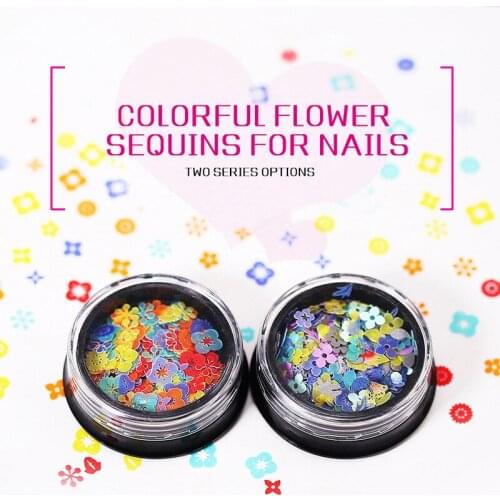 Meet the flower bloom series Japanese style nail accessories, nail stickers, sequins, hollow thin sequins 100 pieces mixed 2