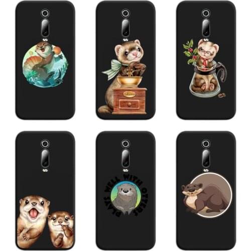 NBDRUICAI Cute Cartoon Otter Phone Case For Redmi 9A 9 8A 7 6 6A Note 9 8 8T Pro Max K20 K30 Pro