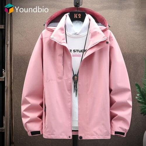 2021 New Waterproof Windbreaker For Women Korean Zipper Jacket Plus Size Hooded Coat Jacket Spring Autumn Hiking Ladies Jackets