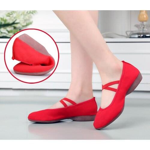 Square Dance Shoes Canvas Breathable Cloth Shoes Sneakers For Women Oxford Soft Sole Female Dancing Shoes