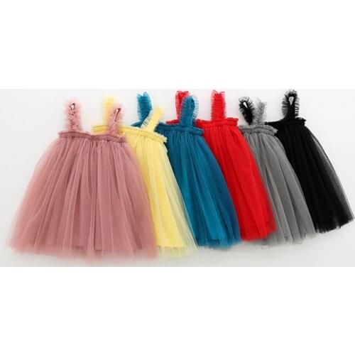 1-6T Kids Dress For Girls 2020 New Fashion Girl Party Dress Childrens Lovely Baby Girl Dress Kids Tutu Sleeveless Wedding Dress
