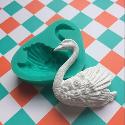 P497 swan-silica gel turning sugar molds turning sugar cake tool chocolate