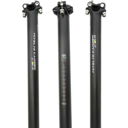 FCFB matte carbon fiber road bicycle seatpost MTB mountain bike parts seat post tube 25.4/27.2 30.8 31.6* 350/400mm