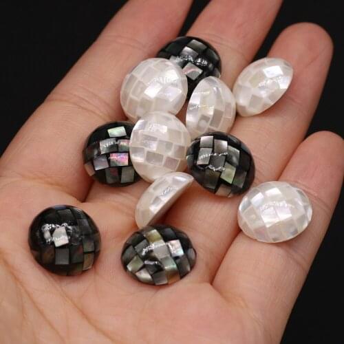 Natural Shell Pendant Circular 15x15mm DIY for Jewelry Making End Beads Necklaces Accessories Gift for Women