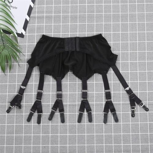 1Pc Women Sexy Leg Garter Belt Elastic Cage Body Hollow Leg Garter Belt 6 Straps 12 Claws Suspender Strap Belt