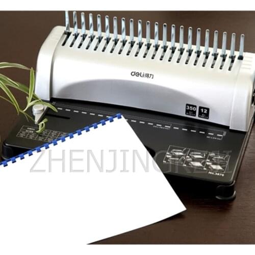 Comb Binding Machine Clip Aprons Finance Only Single Handle Manual Punching A4 Document Binding Tools Office Equipment
