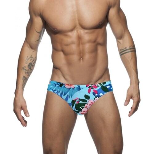 Sexy floral swimwear men swim briefs trunks board surfing swimming trunk beach shorts men swimsuit bikini sunga bathing suit