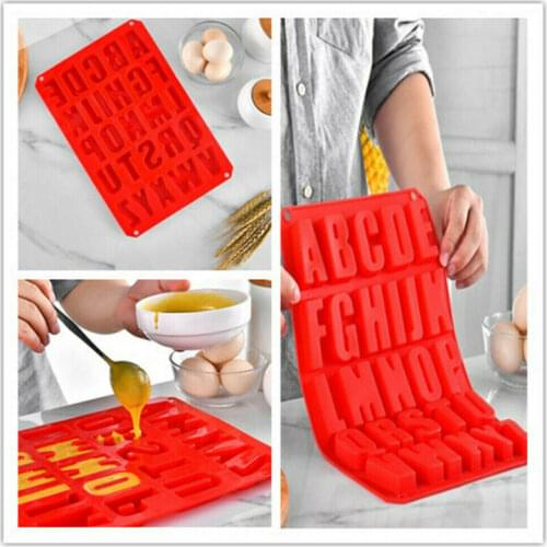 Silicone Large Alphabet Ice Chocolate Letter silicone cake mold Jelly Cupcake Baking Mold UK