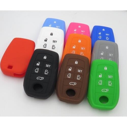 Xinyuexin Silicone Car Key Cover Case For Toyota Alphard PREVIA Voxy Noah Esquire Vellfire Harrier Remote Key Jacket Car-stying