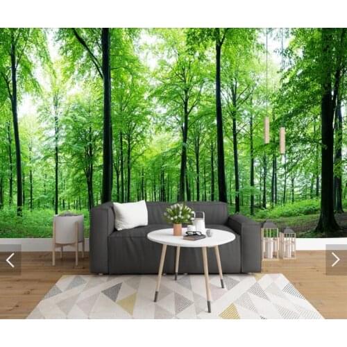 3D Modern Forest Wall Mural Wallpaper Printed Photo Wall Paper Roll Contact Paper Wallpapers for Living Room Papel De Parede