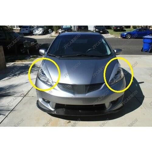 Fiberglass Headlight Eyelids Eyebrows for 2009-2013 Honda Jazz Fit JDM