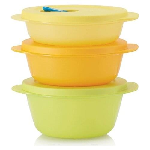 Tupperware Set of 3 Microwave Oven Heating Pots Accessories for the kitchen Kitchen accessories