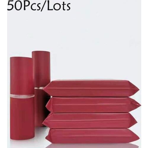 50Pcs/Lots Pack Brown Red Mail Bag Thicken Courier Bags Storage Bag Waterproof Bag PE Envelope Mailer Postal Mailing Packing Bag