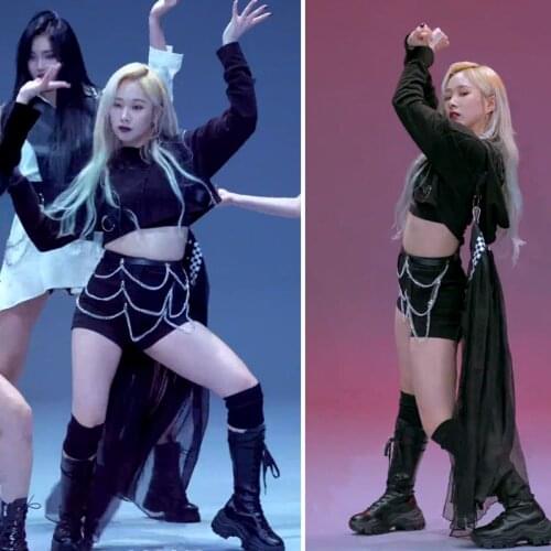 Female Jazz Dance Costumes Girls Group Hip Hop Street Dance Stage Sexy Black Performance Clothing Pole Dancing Clothes DWY5390