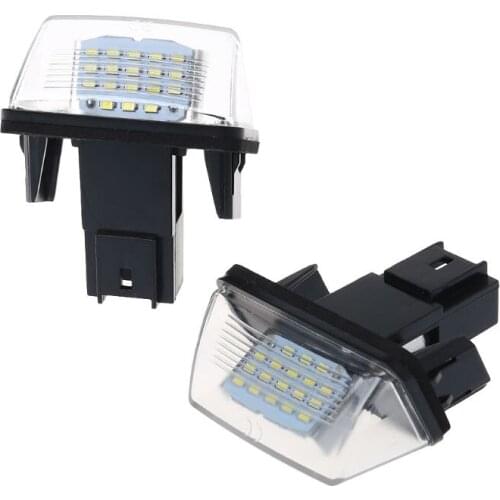 A5KD 1 Pair 18 LED License Number Plate Lights Lamp for peugeot 206 207 307 308 406 Citroen C3/C4/C5/C6