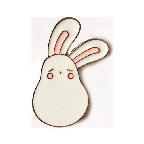 1Pcs Fashion Rabbit Enamel brooch Pins For Backpacks Cute Brooches For women Lapel Pin Ropa