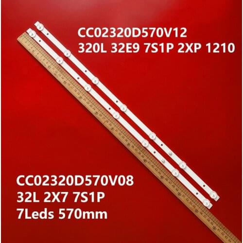 10pcs/lot LED backlight strip For RCA RTDVD3215-B AOC T3211M 320L 32E9 7S1P 2X7 CC02320D570V12 08 02