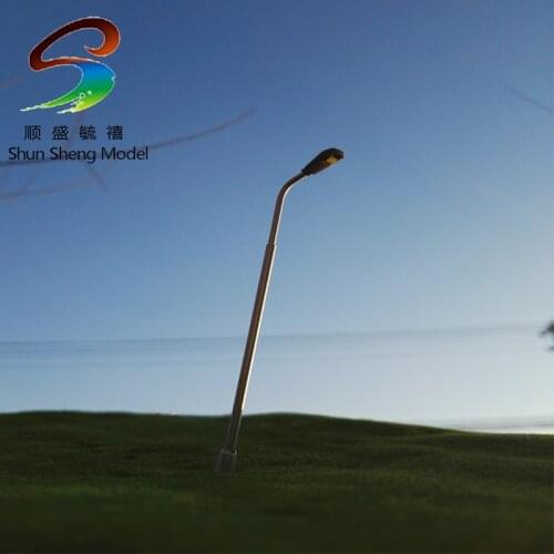 10pc Wholesale - 1:100 model street copper light, white led 12V, model lampost , lamp