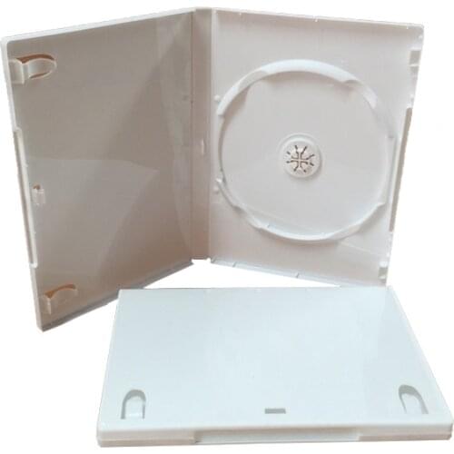 2PCS 1DVD White Soft Plastic Case 190X135X14mm Hold Insert / 1 Disc