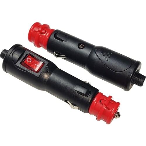 2pcs DIY Car Cigarette Lighter Male Socket Adapter With Switch 8A Fuse Standard Power Plug fit for BMW Motorcycles Hella DIN