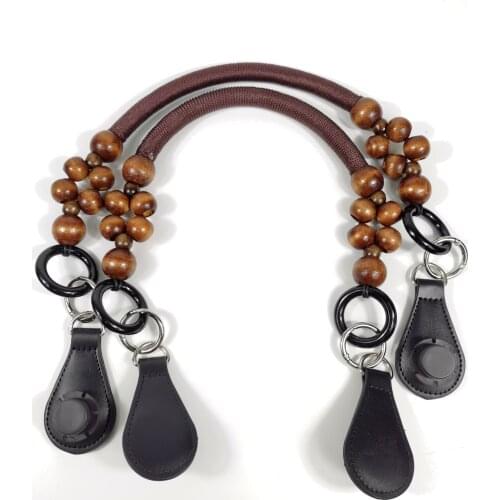 2021 Brown Black Bag Handles With Drops End for Classic Mini Obag accessory