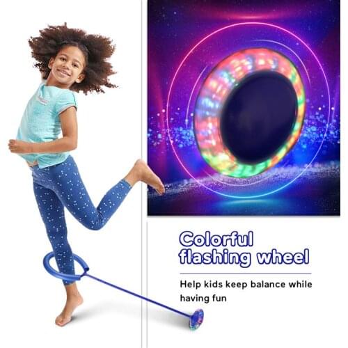 3pcs Flashing Jumping Foot Force Ball Kids Outdoor Fun Sports Toy LED Children Jumping Ring Jumping Circle Ball for Kids Toddler