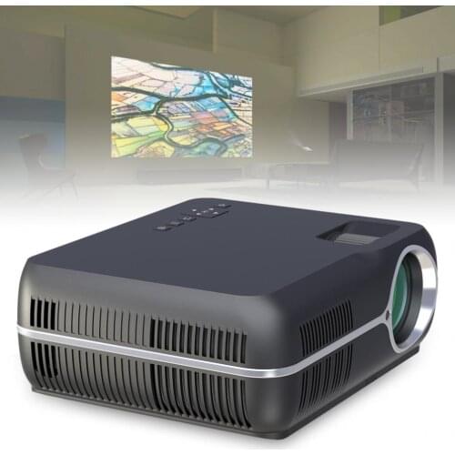 4200LM 1080P Video Home Cinema LED HD Video Projector with Stereo Surround Double Horns and 150 inch Large Screen Projection