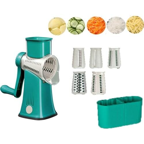 5 In 1Manual Carrot Potato Grater Slicer Cutter Chopper Shredders Multifunctional Vegetable Potato Spiralizer Kitchen Gadgets