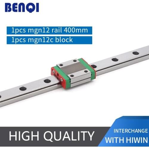 Free shipping 12mm cnc linear stage MGN12 400mm + MGN12C ball bearing steel Linear Guide way length customized
