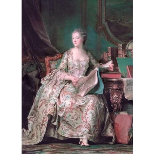 Free shipping court figure canvas prints oil painting classical figure read book painting printed on canvas decoration picture