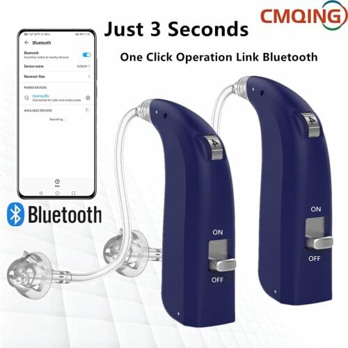 Digital Bluetooth Hearing Aid Sound Amplifier Rechargeable Wireless Ear Aids For Seniors Deafness Severe Hearing Loss Device